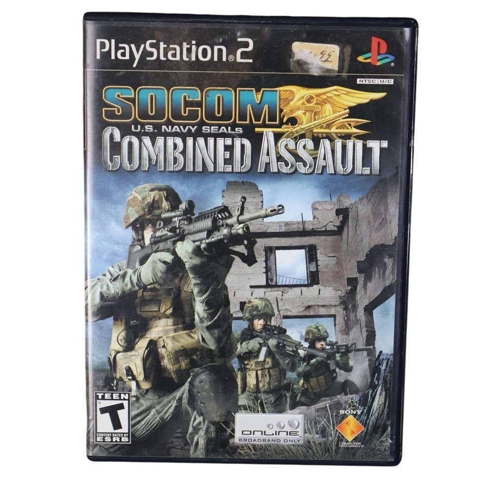 SOCOM US Navy SEALs Combined Assault Sony PlayStation 2 PS2 Video Game Case SCUS